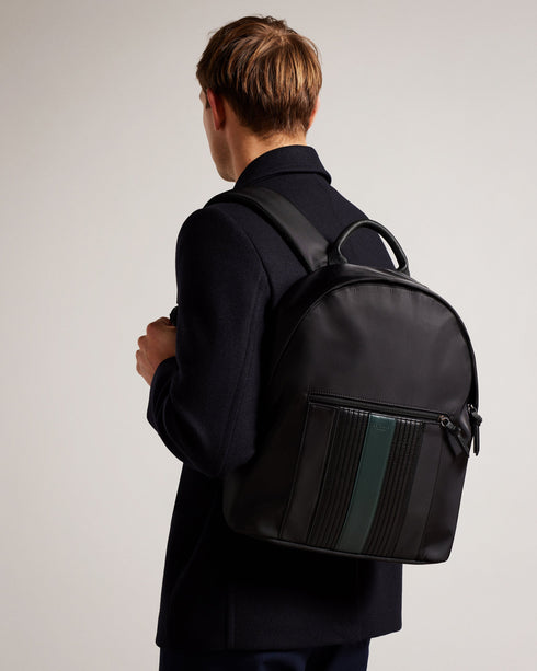 RUCKEN-Bags-Core Twill PU Striped Backpack- Ted Baker Romania
